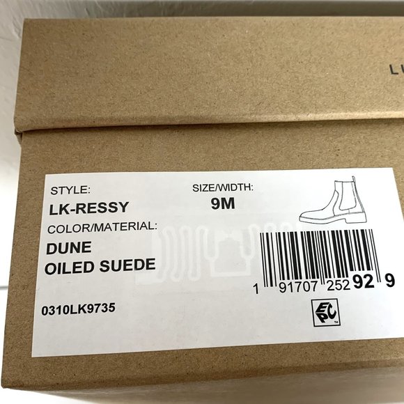 Lucky Brand Ressy Chelsea Boots Suede Leather Booties Dune Beige Size 9 NEW - Picture 7 of 7